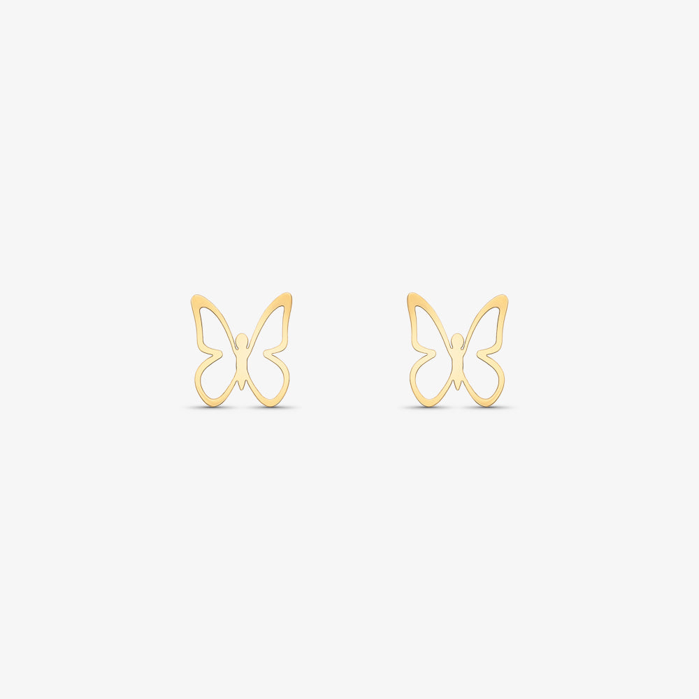 Brinco Baby Borboleta em Ouro Amarelo 18K