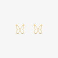 Brinco Baby Borboleta em Ouro Amarelo 18K