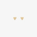 Brinco Baby Trio com Pedras em Ouro Amarelo 18K