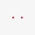 Brinco Baby com Pedras Rosa Pink em Ouro Amarelo 18K