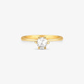 Anel Solitário Luar II em Ouro Amarelo 18K