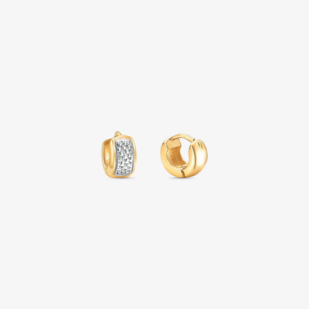 Brinco Argola Mí em Ouro Amarelo 18K