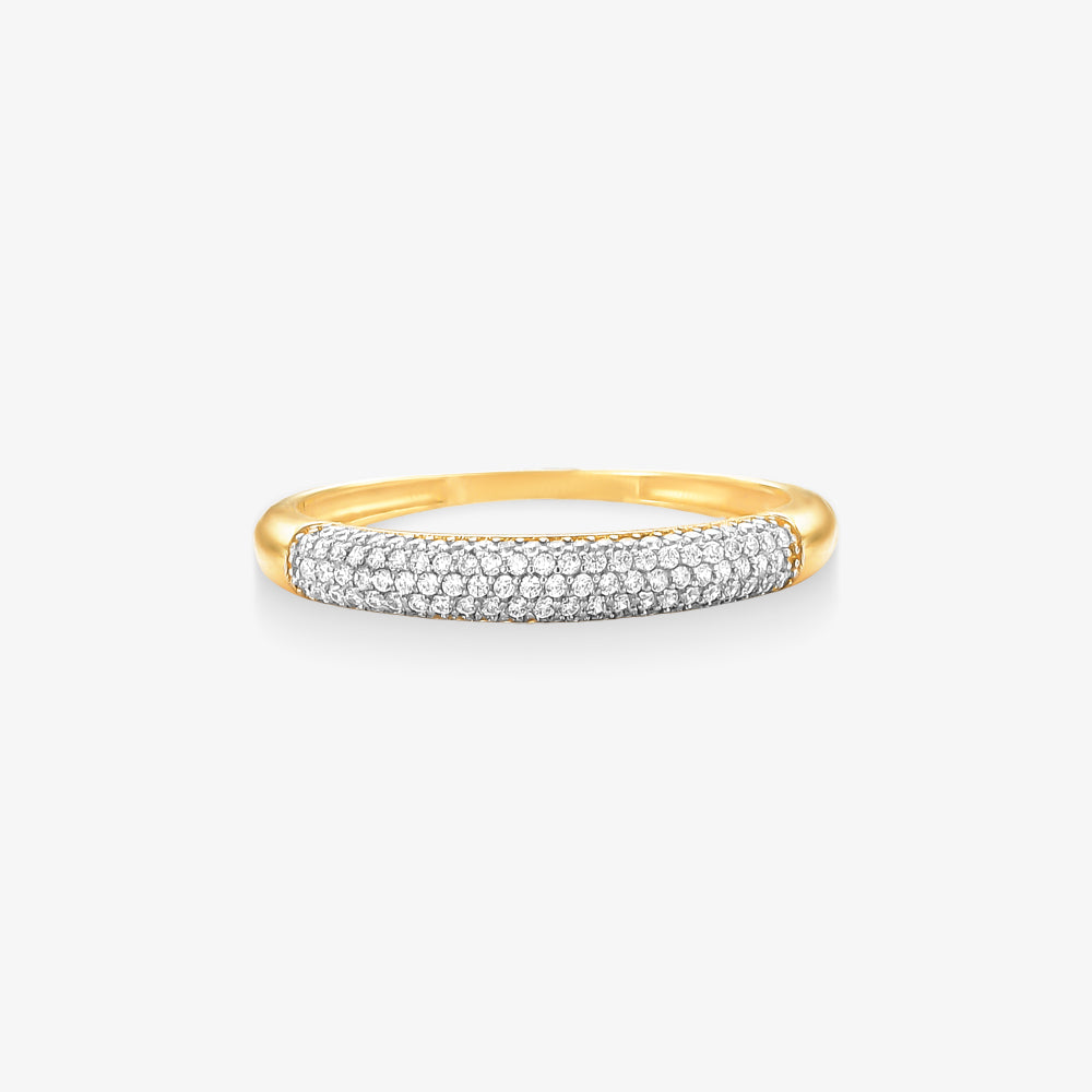 Anel Pavê em Ouro Amarelo 18K