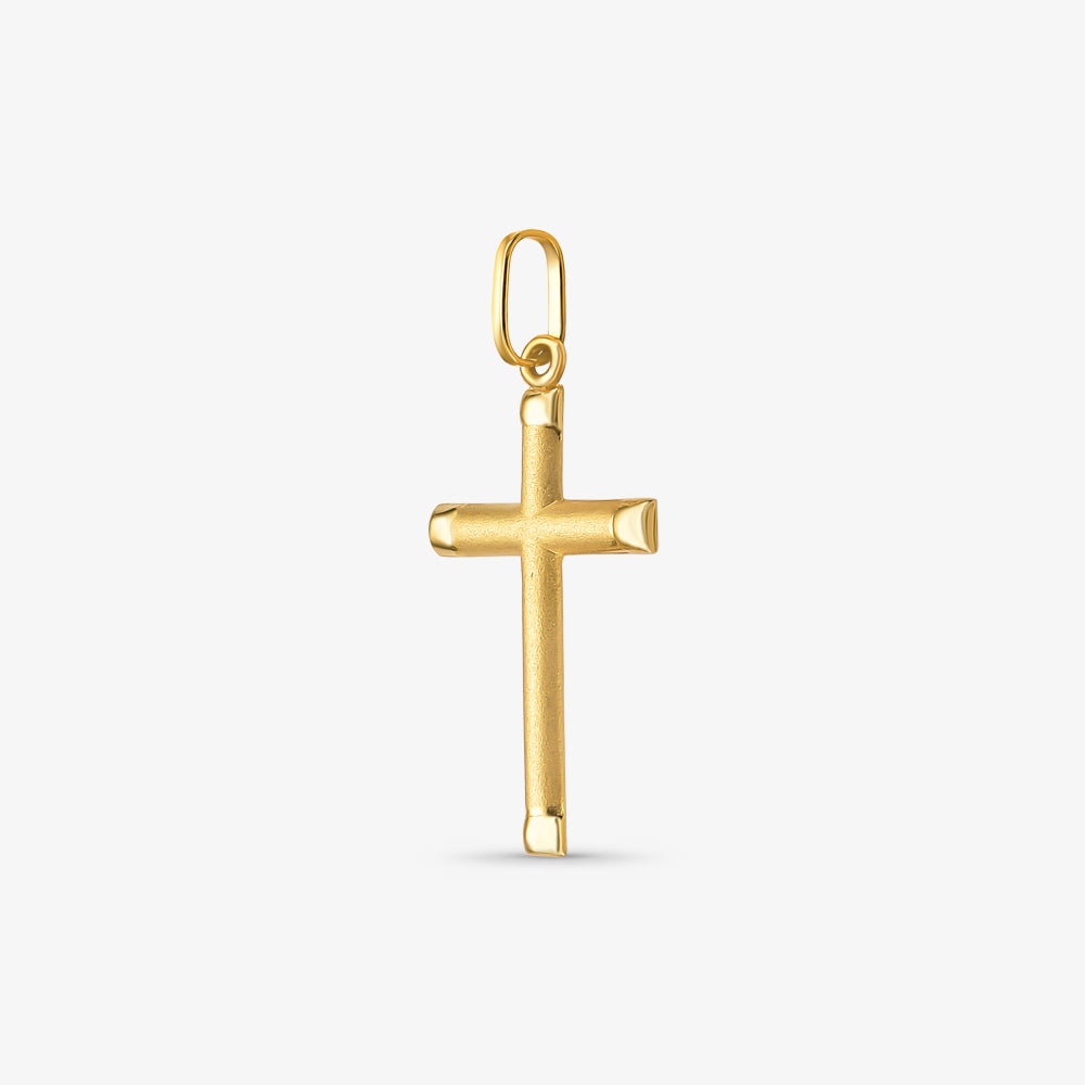 Pingente Cruz Fosca em Ouro Amarelo 18K