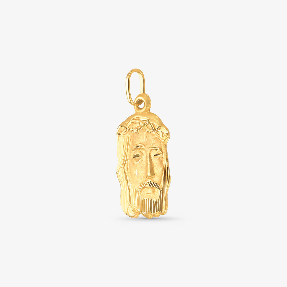 Pingente Face de Cristo em Ouro Amarelo 18K