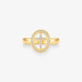 Anel Cruz Vazada em Ouro Amarelo 18K