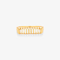 Anel Vazado Linhas em Ouro Amarelo 18K
