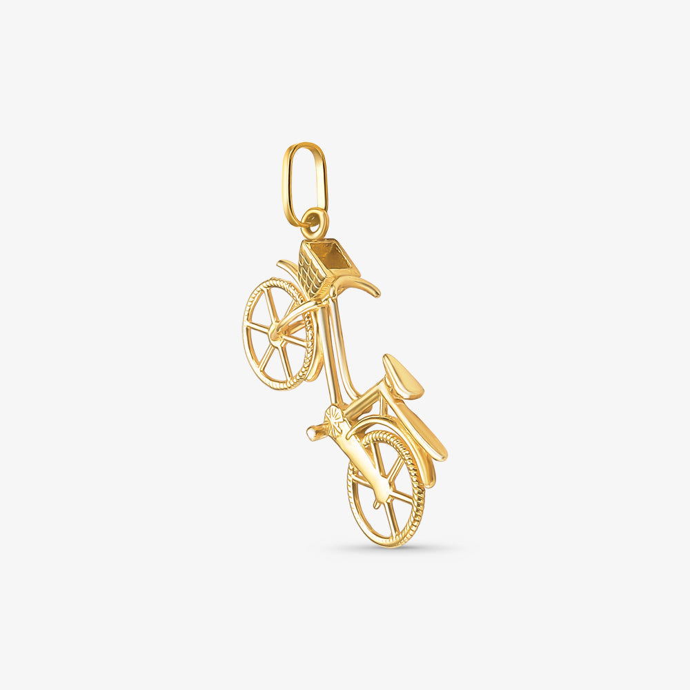 Pingente Bicicleta Vazado em Ouro Amarelo 18K