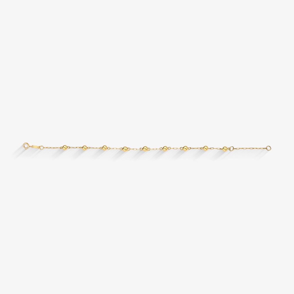 Pulseira Infantil Cartier Bolinhas em Ouro Amarelo 18K