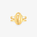 Anel Buzios em Ouro Amarelo 18K