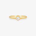 Anel Solitário Imperial com Diamante em Ouro Amarelo 18K