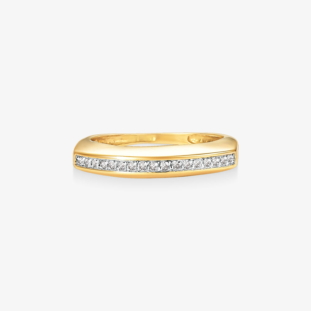 Anel 3 Fios com Diamantes em Ouro Amarelo 18K