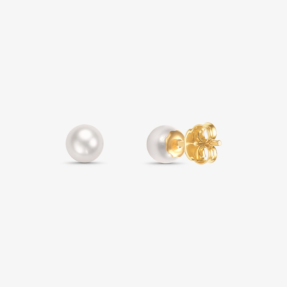 Brinco Pérola Natural em Ouro Amarelo 18K