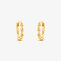 Brinco Argola Trabalhada Grande em Ouro Amarelo 18K