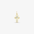 Pingente Cruz Bicolor em Ouro 18K