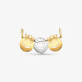 Pingente Canga 2 Meninas 1 Menino em Ouro Amarelo e Branco 18K