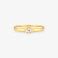Anel Solitário Encanto com Diamante em Ouro Amarelo 18K