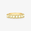 Anel Meia Aliança Viva com Diamantes em Ouro Amarelo 18K