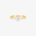 Anel Solitário One com Diamante em Ouro Amarelo 18K