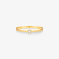 Anel Solitário Flow com Diamante em Ouro Amarelo 18K