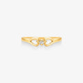 Anel Trace com Diamante em Ouro Amarelo 18K