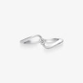 Anel Solitário Nova com Diamante em Ouro Branco 18K