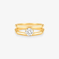 Anel Solitário Royal com Diamante em Ouro Amarelo 18K