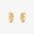 Brinco Argola com Pedras em Ouro Amarelo 18K