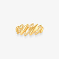 Anel Estamparia Vazado em Ouro Amarelo 18K