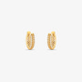 Brinco Argola PP com Pedras em Ouro Amarelo 18K