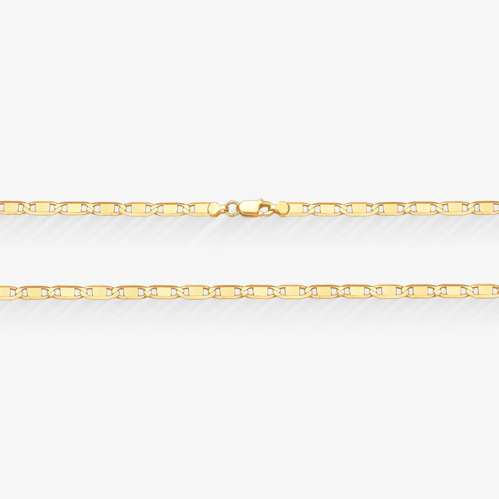Corrente Piastrine em Ouro Amarelo 18K, 70cm