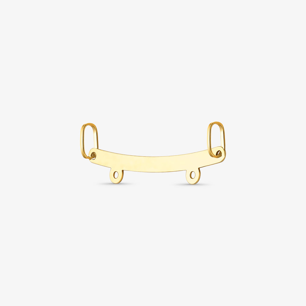 Pingente Canga com 2 Lisas em Ouro Amarelo 18K