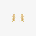 Brinco Folhagem em Ouro Amarelo 18K