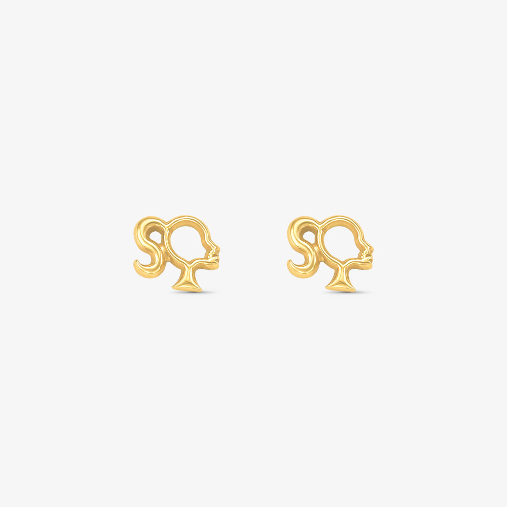 Brinco Baby Barbie em Ouro Amarelo 18K