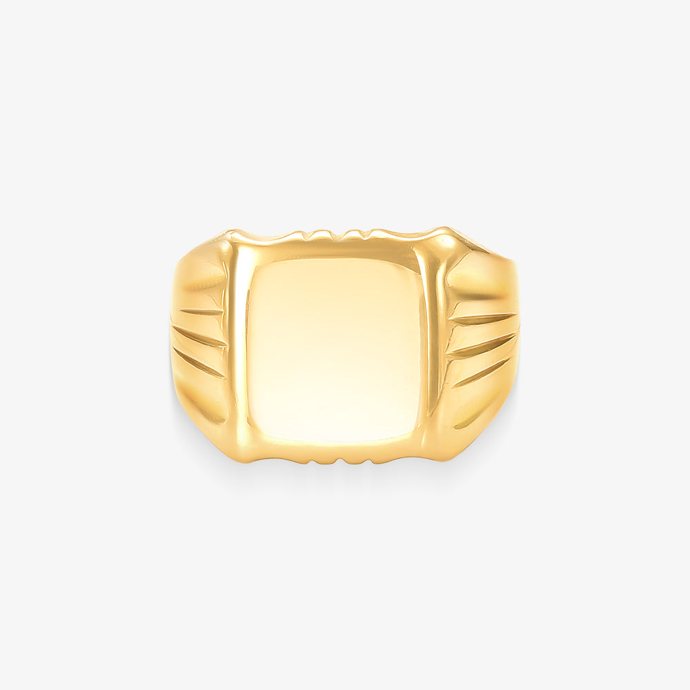 Anel Chapinha Forrado em Ouro Amarelo 18K