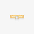 Anel Solitário Solara com Diamante em Ouro Amarelo 18K
