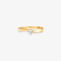 Anel Solitário Viva com Diamante em Ouro Amarelo 18K