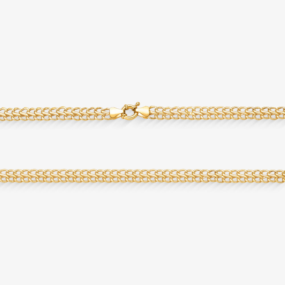 Corrente Lacraia 40cm em Ouro Amarelo 18K