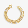 Pulseira Lacraia Fio em Ouro Amarelo 18K, 19cm