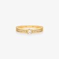 Anel Solitário Radia com Diamante em Ouro Amarelo 18K