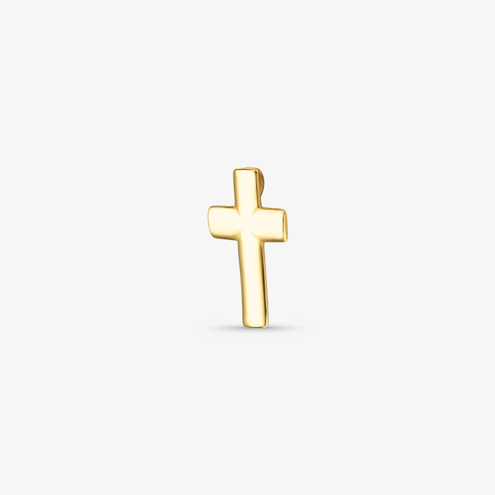 Pingente Cruz Lisa Média em Ouro Amarelo 18K