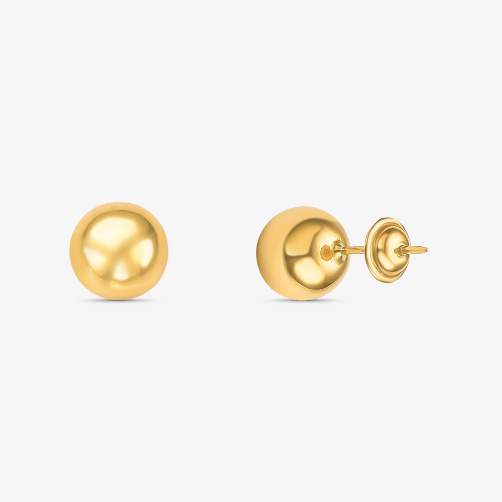Brinco Bola em Ouro Amarelo 18K, 9mm