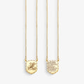 Escapulário São Jorge Escudo P com 65cm em Ouro Amarelo 18K