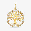 Pingente Árvore da Vida com Pedras em Ouro Amarelo 18K
