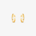 Brinco Argola Redonda Fio Retangular em Ouro Amarelo 18K