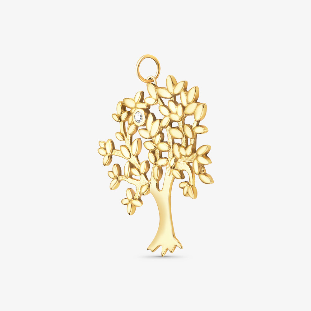 Pingente Árvore da Vida com Pedras em Ouro Amarelo 18K