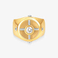 Anel Náutico com Diamantes em Ouro Amarelo 18K