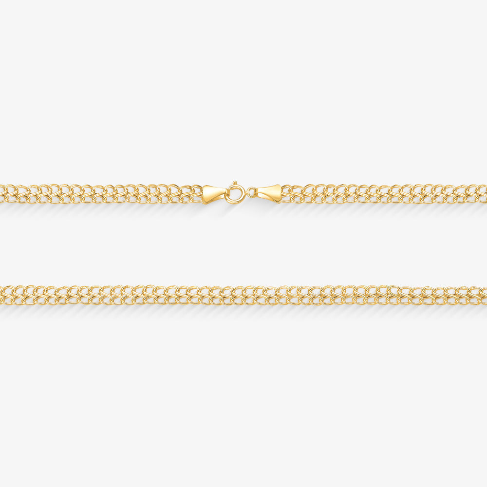 Corrente Lacraia Oca em Ouro Amarelo 18K, 45,5cm