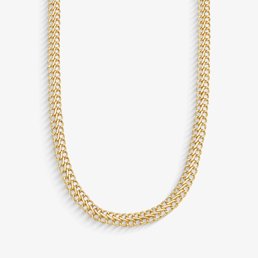 Corrente Lacraia Oca em Ouro Amarelo 18K, 45,5cm