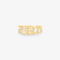 Anel Infantil ABC Estamparia em Ouro Amarelo 18K